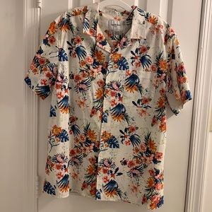 Camp Collar Button Up Floral Shirt - Slim